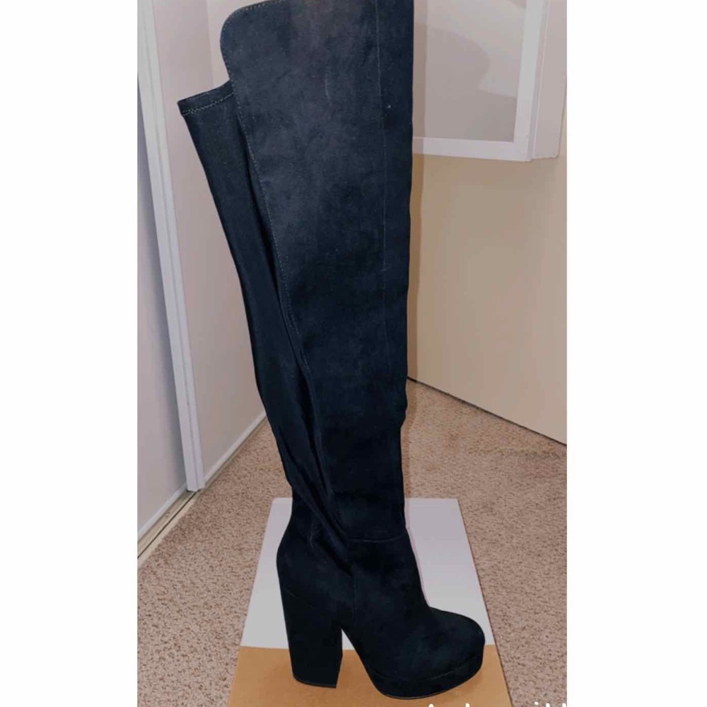 Block Heel-Knee High Boots